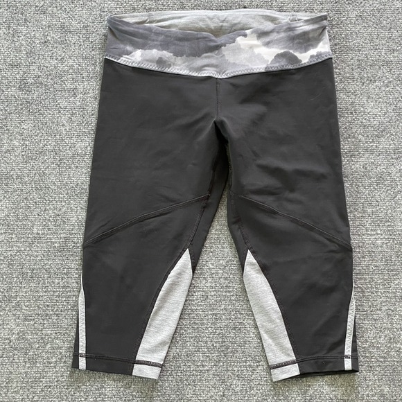 lululemon athletica Pants - Lululemon Leggings Womens‎ 8 Lulu Pants 30 X 16 Compression Zip Run For It Crop